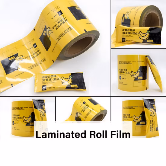 Lanche de chocolate com papel laminado impresso personalizado