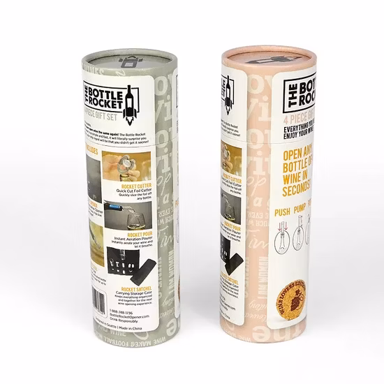 Vários cilindros personalizados de papel Gfit Caixa de sopro de cosméticos para bebês fabricante de caixa de embalagem