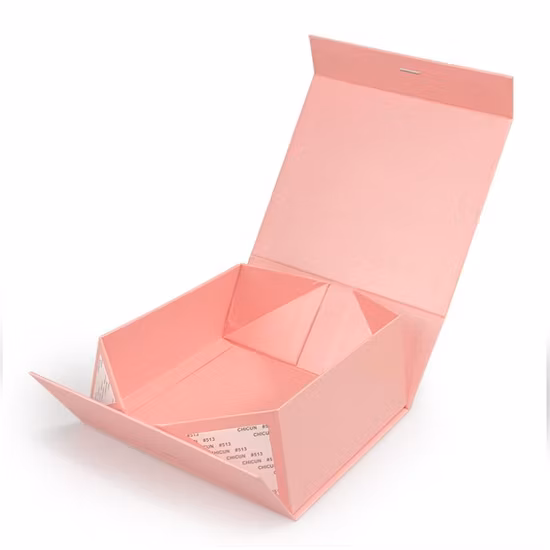 Caixa de sapatos dobrável para roupas, sacola de papel rígida portátil com tampa magnética